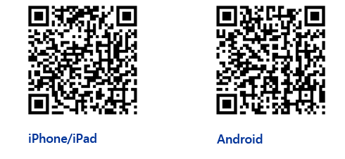 QR-Codes mit Links zur den App Stores